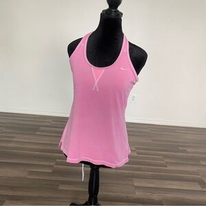 Nike Pink Fitted Tank Top for Active Wear